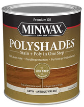 Minwax PolyShades 61340444 Wood Stain and Polyurethane, Antique Walnut, Liquid, 1 qt, Can